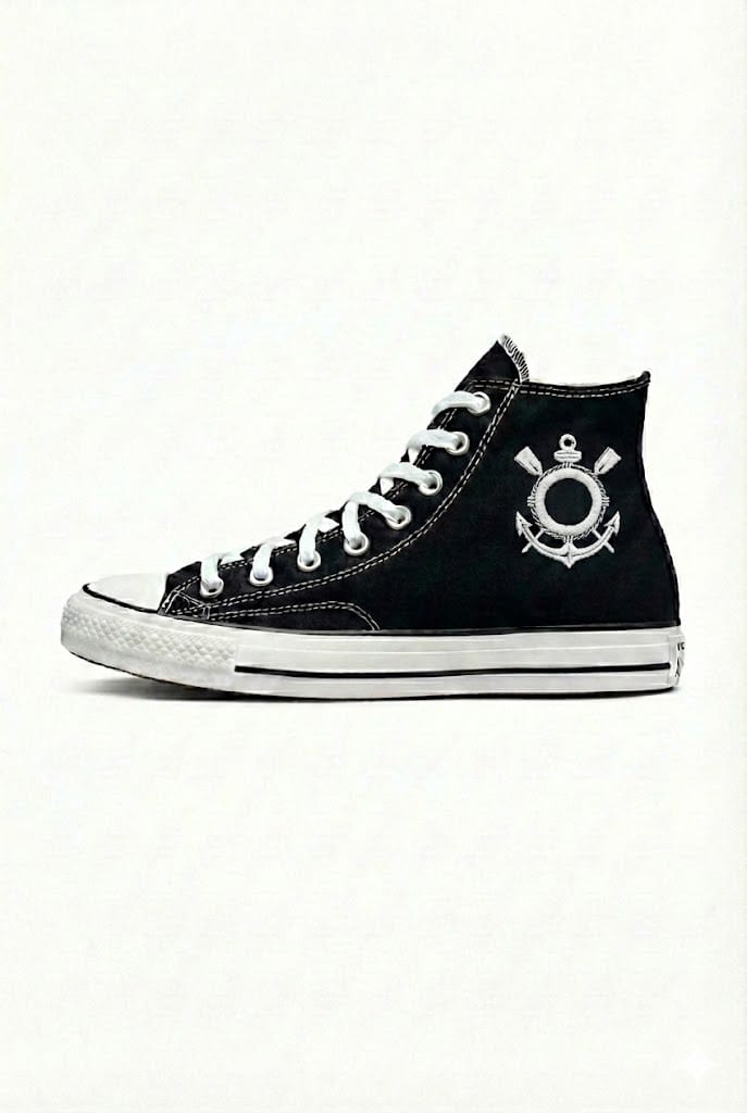 All Star Coringão - Bordado artesanal feito à mão - futebol, corinthians