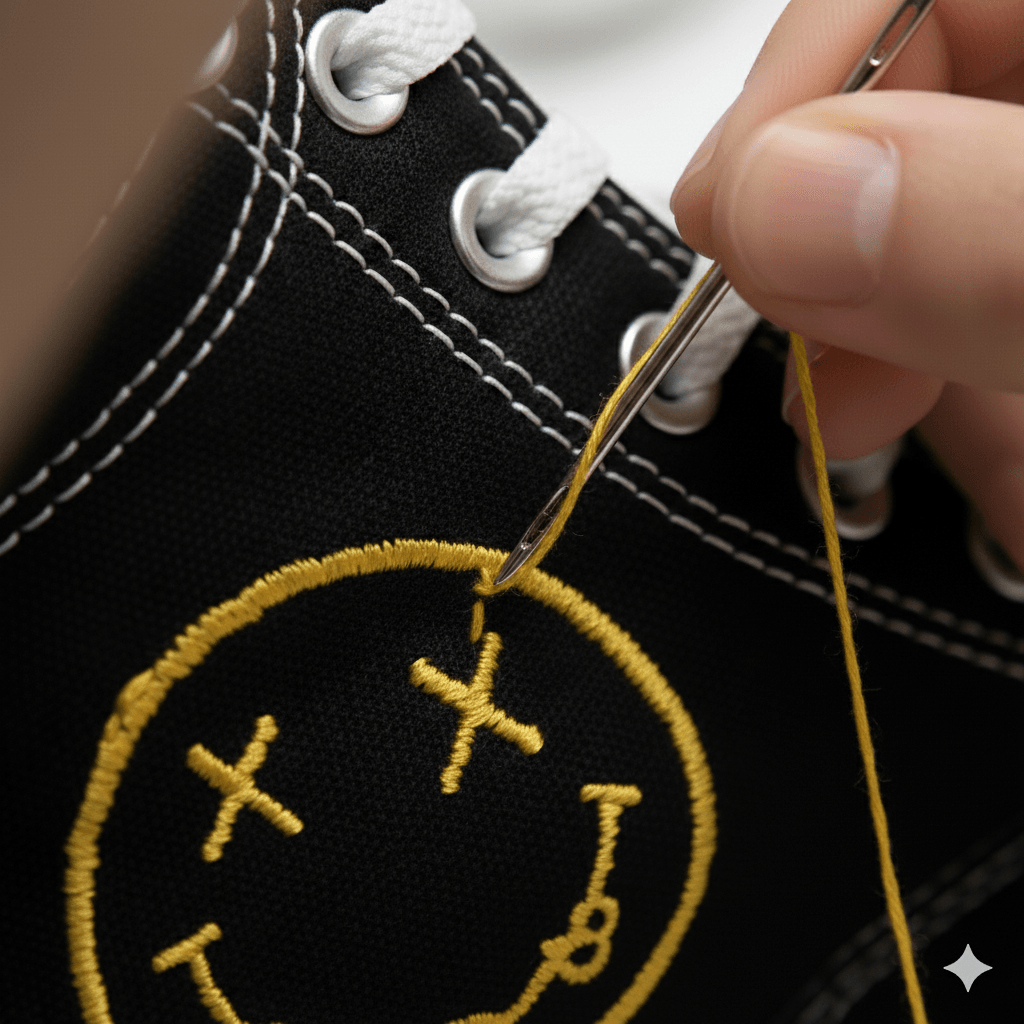 Arte em Cada Ponto - All Star com bordado artesanal personalizado